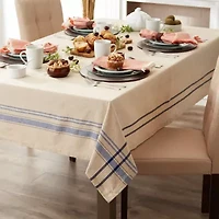 Design Imports Nautical Blue French Stripe Tablecloth
