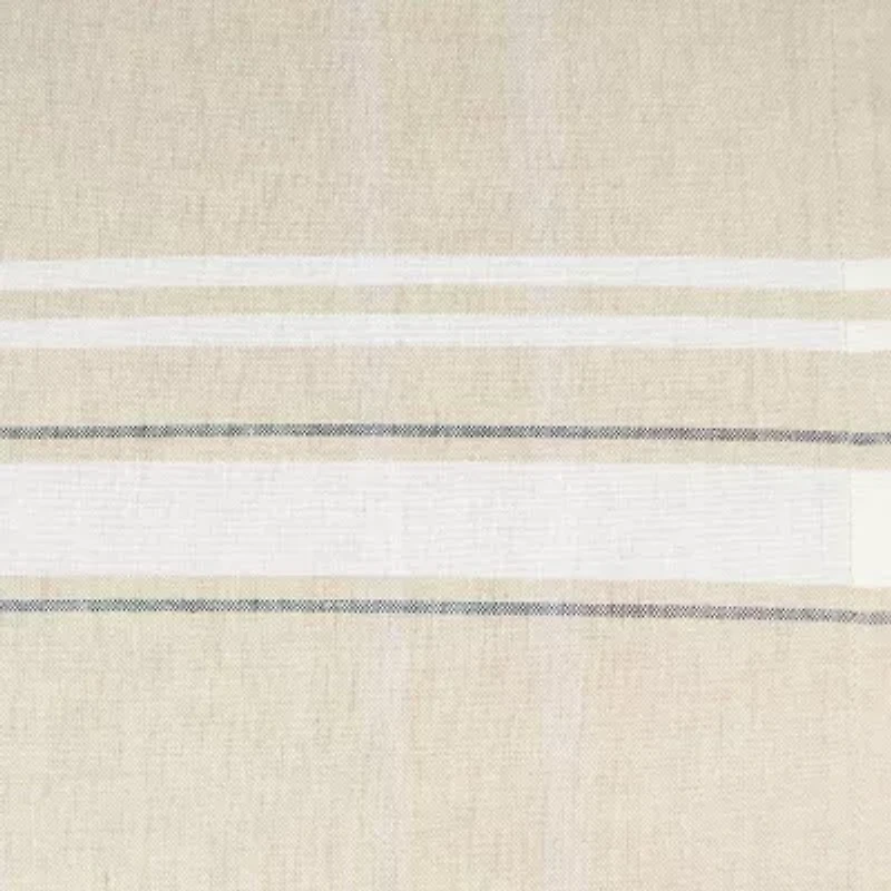 Design Imports White French Stripe Tablecloth