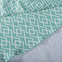 Design Imports Aqua Diamond Outdoor  With Zipper Tablecloth