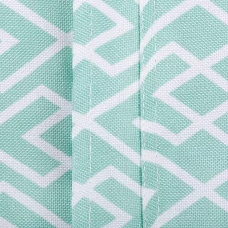 Design Imports Aqua Diamond Outdoor  With Zipper Tablecloth