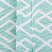 Design Imports Aqua Diamond Outdoor  With Zipper Tablecloth