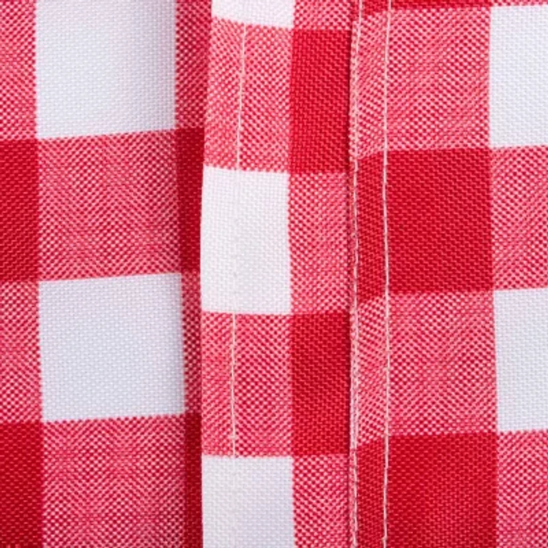 Design Imports Tango Red Check Round Outdoor With Zipper Tablecloths