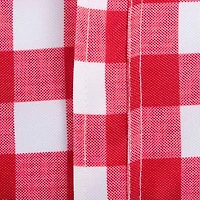 Design Imports Tango Red Check Round Outdoor With Zipper Tablecloths