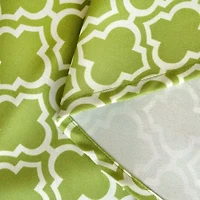 Design Imports Green Lattice Outdoor Tablecloth