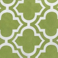 Design Imports Green Lattice Outdoor Tablecloth