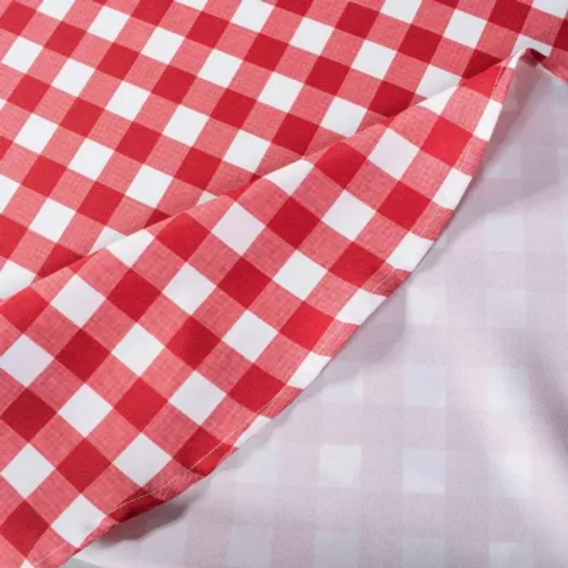 Design Imports Tango Red Check Outdoor Tablecloth
