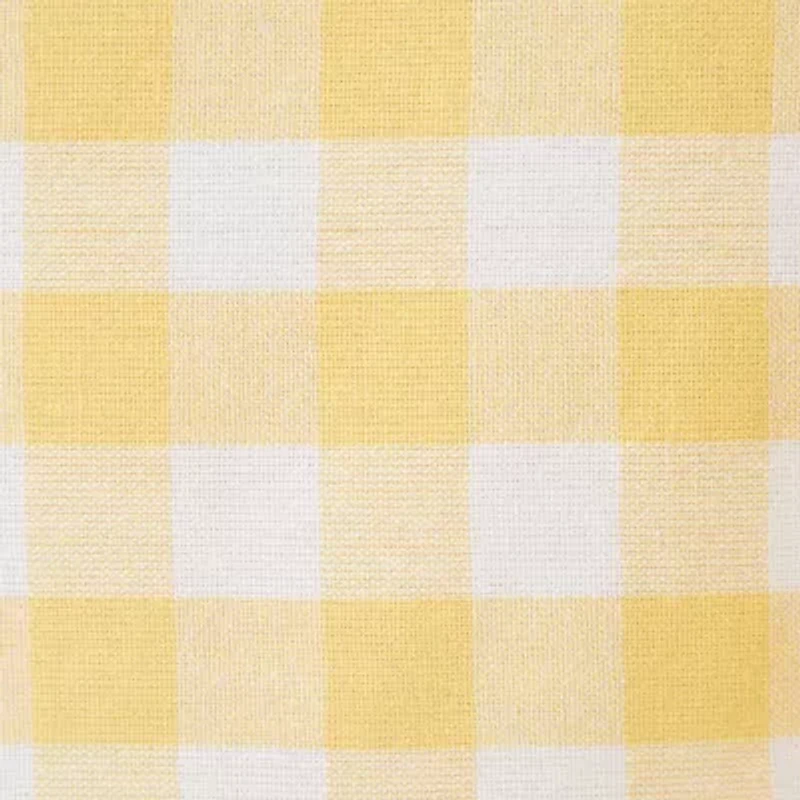 Design Imports Yellow/White Checkers Tablecloth