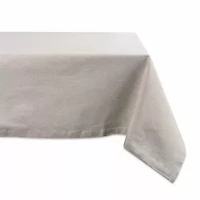 Design Imports Natural Solid Chambray Tablecloth