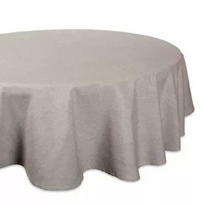 Design Imports Natural Solid Chambray Tablecloth