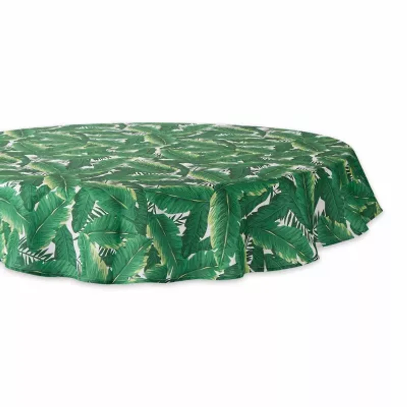 Design Imports Banana Leaf Outdoor Tablecloth