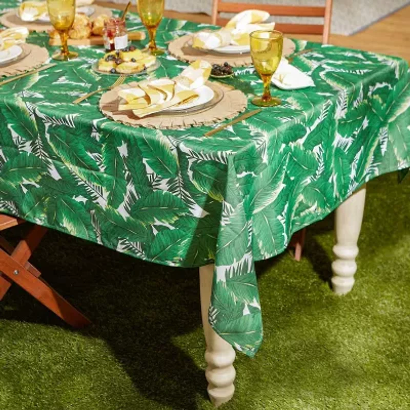 Design Imports Banana Leaf Outdoor Tablecloth