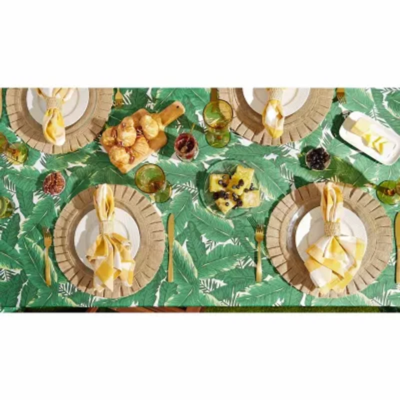 Design Imports Banana Leaf Outdoor Tablecloth