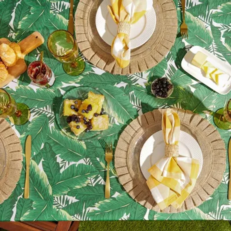 Design Imports Banana Leaf Outdoor Tablecloth