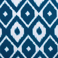 Design Imports Blue Ikat Outdoor  With Zipper Tablecloth