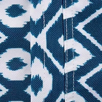 Design Imports Blue Ikat Outdoor  With Zipper Tablecloth
