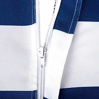 Design Imports Nautical Blue Cabana Stripe Outdoor  With Zipper Tablecloth