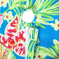 Design Imports Summer Floral Outdoor  With Zipper Tablecloth