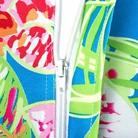Design Imports Summer Floral Outdoor  With Zipper Tablecloth