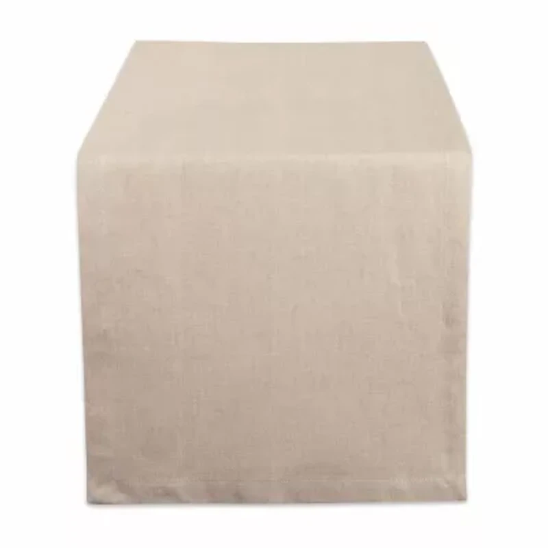 Design Imports Natural Solid Chambray Table Runner
