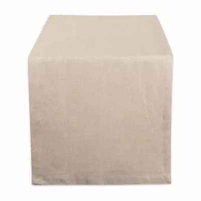 Design Imports Natural Solid Chambray Table Runner