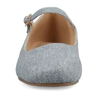 Journee Collection Womens Square Closed Toe Ballet Flats