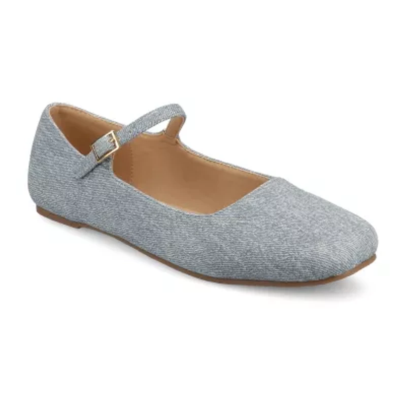 Journee Collection Womens Square Closed Toe Ballet Flats