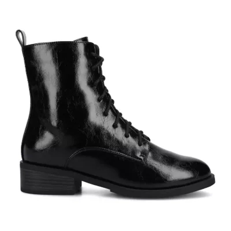 Journee Collection Womens Block Heel Combat Boots