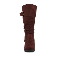Journee Collection Womens Extra Wide Calf Block Heel Riding Boots