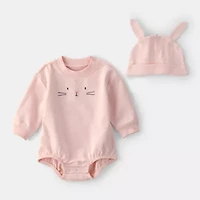 Carter's Baby Girls 2-pc. Round Neck Long Sleeve Bodysuit Set