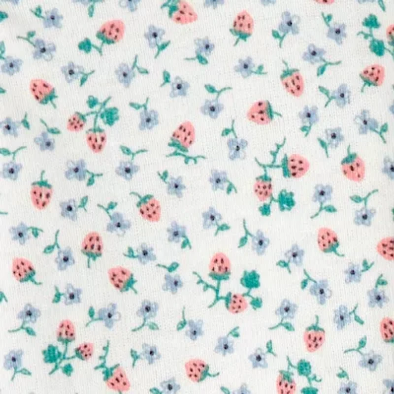 Carter's Baby Girls Footed Round Neck Long Sleeve One Piece Pajama