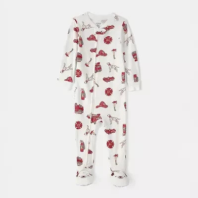 Carter's Baby Boys Footed Round Neck Long Sleeve One Piece Pajama