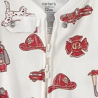Carter's Baby Boys Footed Round Neck Long Sleeve One Piece Pajama