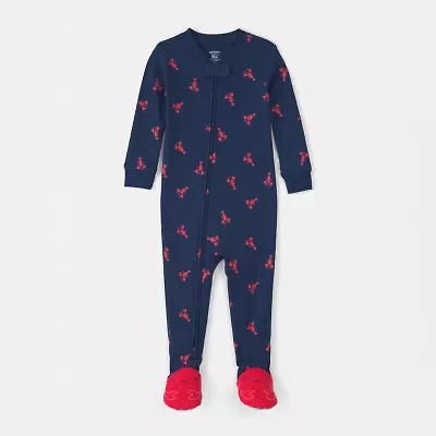 Carter's Baby Boys Footed Round Neck Long Sleeve One Piece Pajama