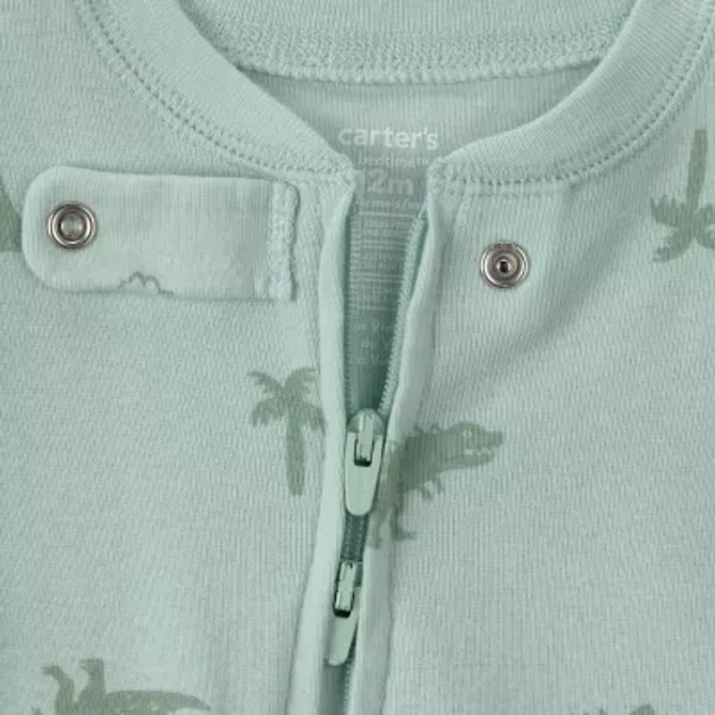 Carter's Baby Boys Footed Round Neck Long Sleeve One Piece Pajama