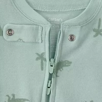 Carter's Baby Boys Footed Round Neck Long Sleeve One Piece Pajama
