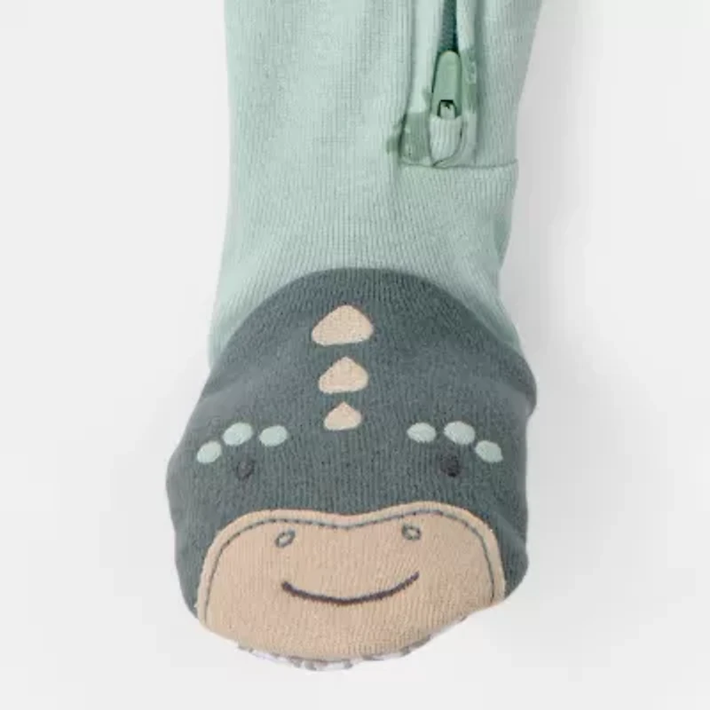 Carter's Baby Boys Footed Round Neck Long Sleeve One Piece Pajama