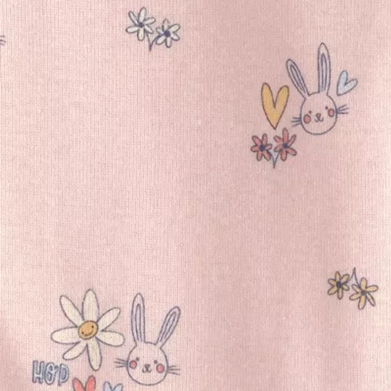 Carter's Baby Girls Footed Round Neck Long Sleeve One Piece Pajama