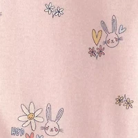 Carter's Baby Girls Footed Round Neck Long Sleeve One Piece Pajama