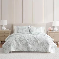 Martha Stewart Vine Flora Easy Care Quilt Set