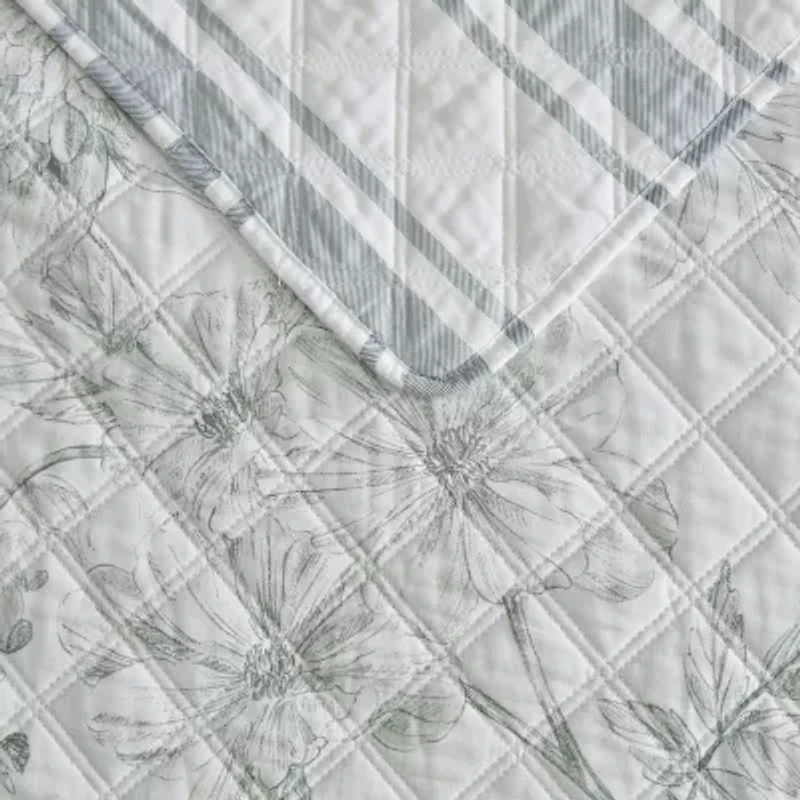 Martha Stewart Vine Flora Easy Care Quilt Set