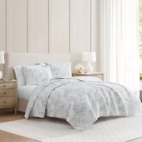 Martha Stewart Vine Flora Easy Care Quilt Set