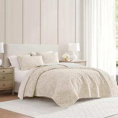 Martha Stewart Layered Branches Easy Care Quilt Set