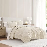 Martha Stewart Layered Branches Easy Care Quilt Set