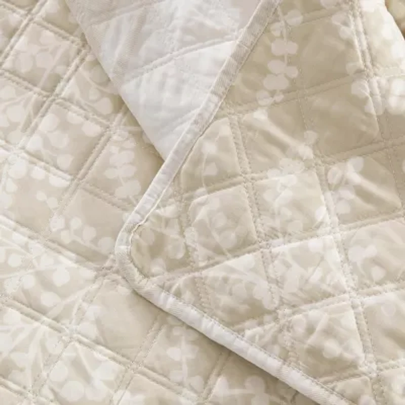 Martha Stewart Layered Branches Easy Care Quilt Set
