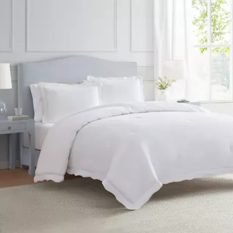 Martha Stewart Simple Scallop Easy Care Comforter Set