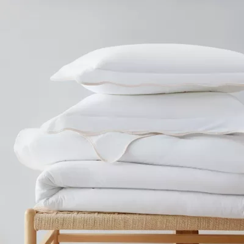 Martha Stewart Simple Scallop Easy Care Comforter Set