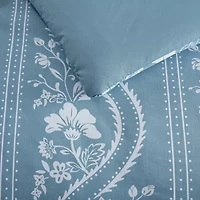 Martha Stewart Sophia Stripe Easy Care Duvet Cover Set
