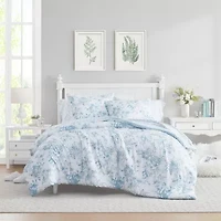 Laura Ashley Delphine Queen 3-pc. Easy Care Comforter Set