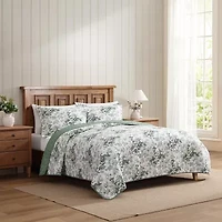 Laura Ashley Toile Delight Easy Care Quilt Set