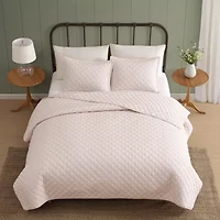 Laura Ashley Tessas Stripe Easy Care Quilt Set